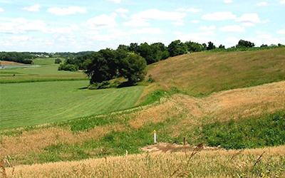 Diversion Basin in an ag field